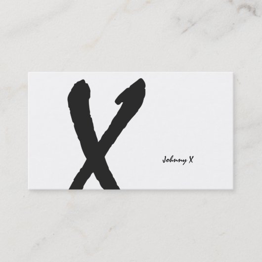 自然型モノグラム（白い背景） 名刺 (正面)