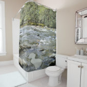 自然場面山の流れ シャワーカーテン (インサイチュ)