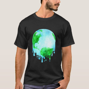 自然変動融解地球地球温暖化 Tシャツ