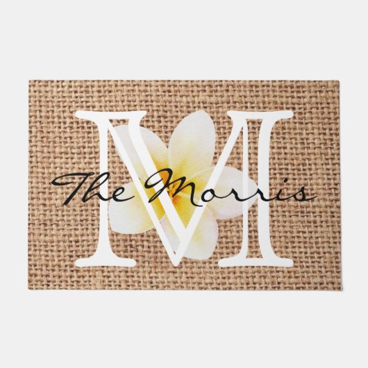 自然夏のデザインフローラのラップの美しい ドアマット (正面)