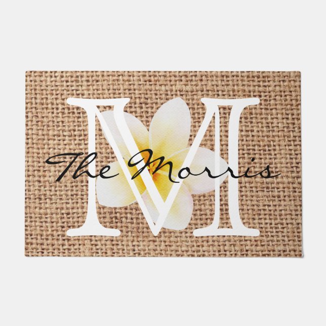 自然夏のデザインフローラのラップの美しい ドアマット (正面)