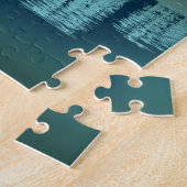 自然女性ハイキングサンセット ジグソーパズル (側面)