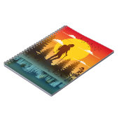 自然女性ハイキングサンセット ノートブック (左側)