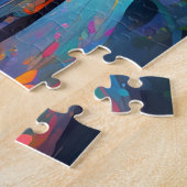 自然女神アフリカ系アメリカ人ファンタジーアート ジグソーパズル (側面)