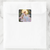 自然女神アフリカ系アメリカ人ファンタジーアート スクエアシール (バッグ)