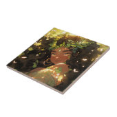 自然女神アフリカ系アメリカ人ファンタジーアート タイル (側面)