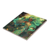 自然女神アフリカ系アメリカ人ファンタジーアート タイル (側面)