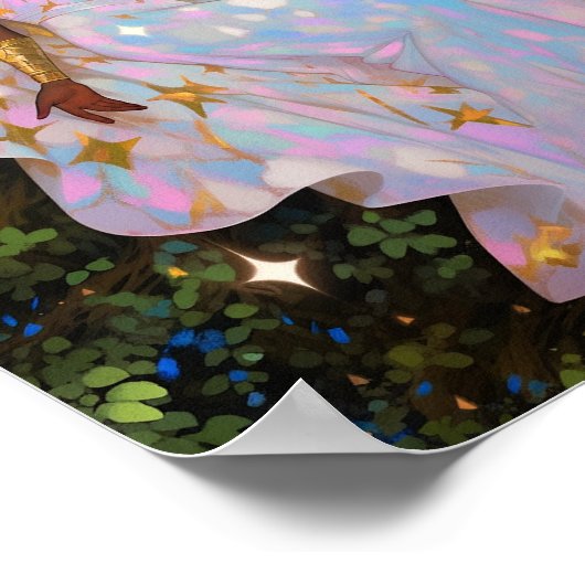 自然女神アフリカ系アメリカ人ファンタジーアート ポスター (角)