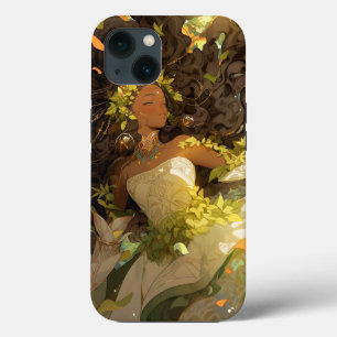 自然女神アフリカ系アメリカ人ファンタジーアート iPhone 13ケース