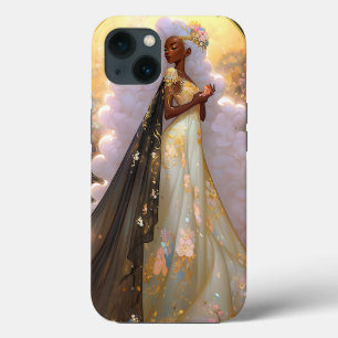 自然女神アフリカ系アメリカ人ファンタジーアート iPhone 13ケース