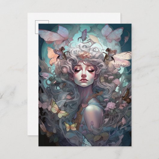 自然女神シュルレアルファンタジーアート ポストカード (正面/裏面)