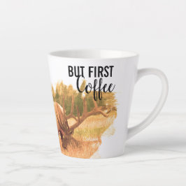 自然好きだが最初のコーヒー カフェラテマグ