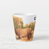 自然好きだが最初のコーヒー カフェラテマグ (正面)