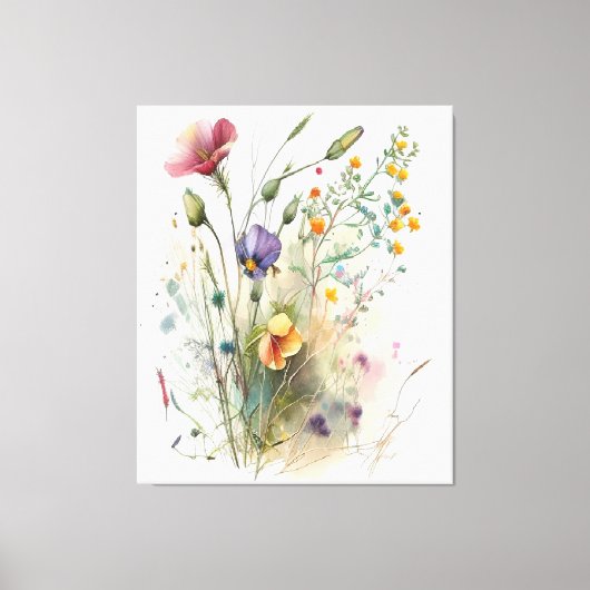 自然好きの野草 キャンバスプリント (正面)