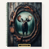 自然威厳のあるの芸術性に囲まれたムース ノートブック (正面)