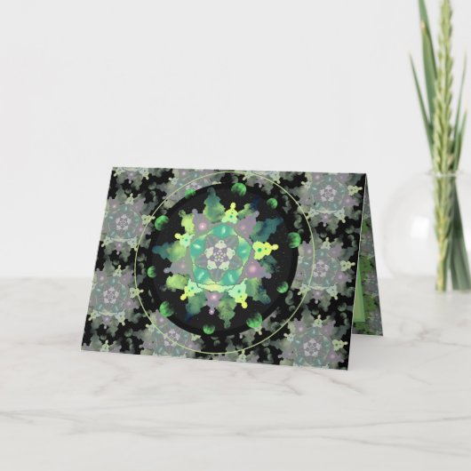 自然子マンダラパター感謝していンYous サンキューカード (正面)