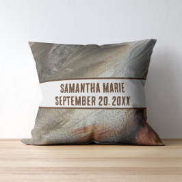 自然子供部屋羽毛グレイ男女兼用ブラウン クッション