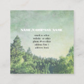 自然山松動揺して緑カスタム スクエア名刺 (裏面)