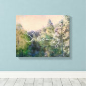 自然山松山風景静寂 キャンバスプリント (インサイチュ (ウッドフロア))