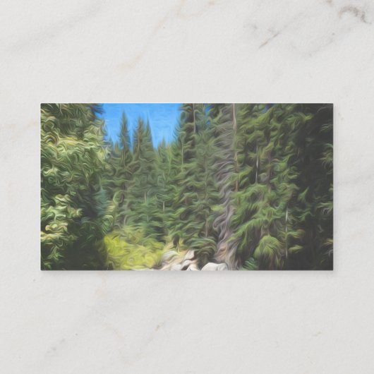 自然山松風景青緑 名刺 (裏面)