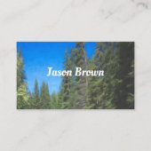 自然山松風景青緑 名刺 (正面)