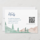 自然山林結婚のエンクロージャカード 招待状 (正面)