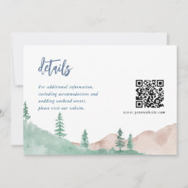 自然山林結婚のエンクロージャカード 招待状