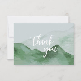 自然山林結婚のサンキューカード サンキューカード