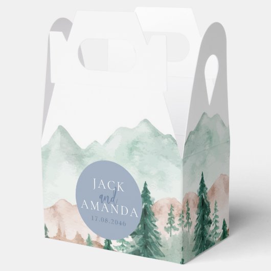 自然山林結婚式の引き出物箱 フェイバーボックス (オープン)