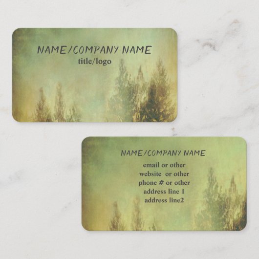 自然山霧松苔 名刺 (正面/裏面)