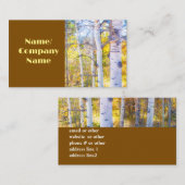 自然山《植物》アスペン木秋の色写真 名刺 (正面/裏面)