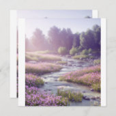 自然川風景美術パズル サンキューカード (正面/裏面)