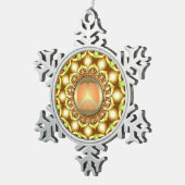 自然平和シンボルぶら下がったの水オーナメント スノーフレークピューターオーナメント (右)