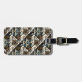 自然幾何学的抽象芸術パターン荷物タグ ラゲッジタグ (正面横)