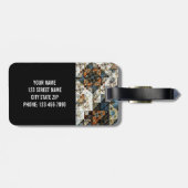 自然幾何学的抽象芸術パターン荷物タグ ラゲッジタグ (裏面横)