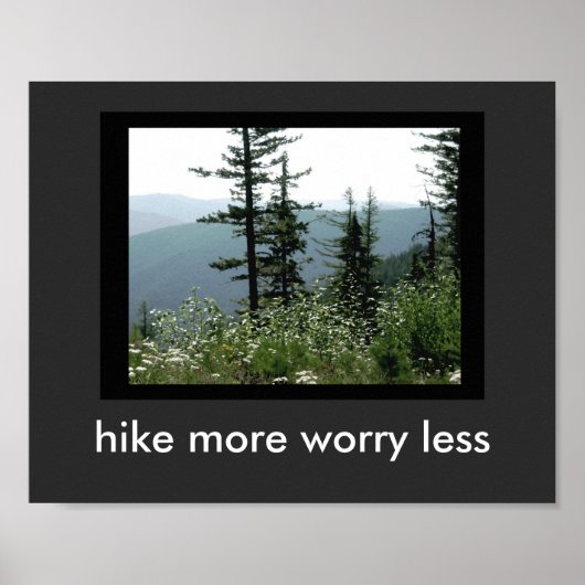 自然引用文のポスターハイキングより山の景色 ポスター (正面)