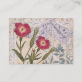 自然恋人のコラージュ野花と昆虫 名刺 (裏面)