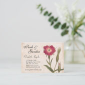 自然恋人のコラージュ野花と昆虫 名刺 (スタンド正面)