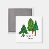 自然恋人の森の木の磁石 マグネット (正面/裏面)