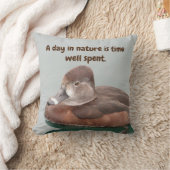 自然恋人の浮動アヒルの写真ワイルドライフバード クッション (ブランケット)