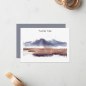 自然恋人悔やみや弔慰ありがとう ノートカード (正面/裏面インサイチュ)