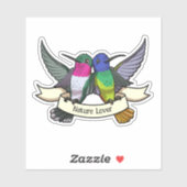 自然愛カラフル者ハミングバード シール (シート)