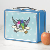 自然愛カラフル者ハミングバード メタルランチボックス (インサイチュ)