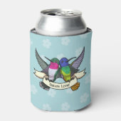 自然愛カラフル者ハミングバード 缶クーラー (缶正面)