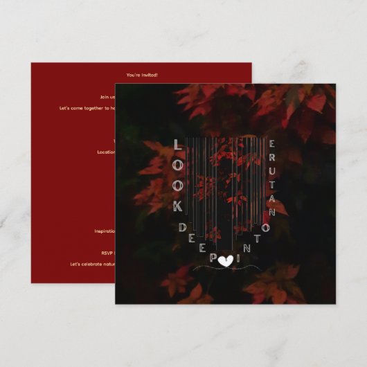 自然愛モダン 招待状 (正面/裏面)