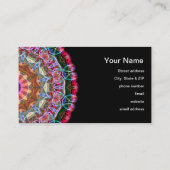 自然愛万華鏡のように千変万化するパターン 名刺 (裏面)