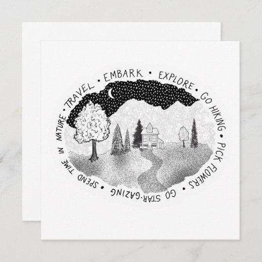 自然愛好家と冒険家のためのワンダーラストカード (正面/裏面)