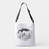 自然愛好家と冒険家のためのワンダーラストトート クロスボディバッグ (裏面)