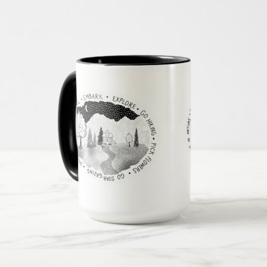 自然愛好家と冒険家のための放浪 マグカップ (正面左)