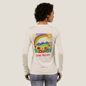 自然愛好家のためのカラフルな自然の絵 トライブレンドTシャツ (背面全体)
